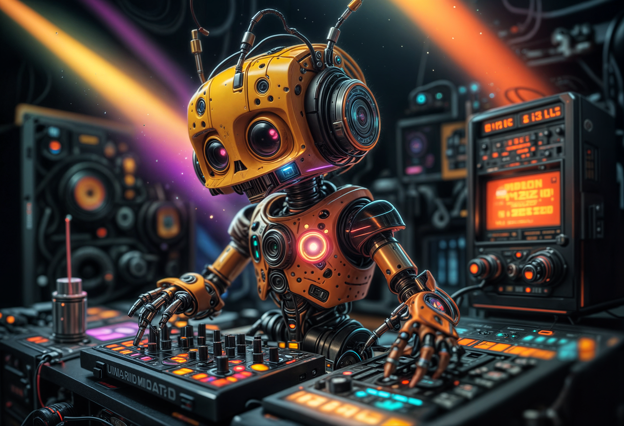 Download free HD stock image of Ai Generated Robot Free ai generated robot music illustration