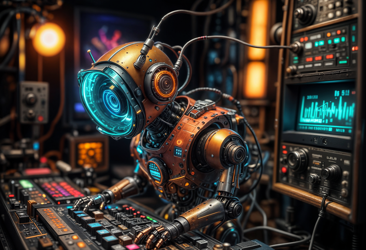 Free Robot Music illustration and picture