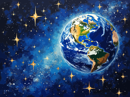 Free Earth Christmas Background vector and picture