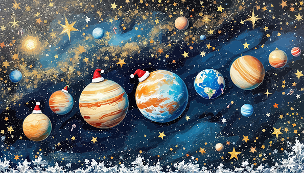 Free Earth Christmas Background vector and picture