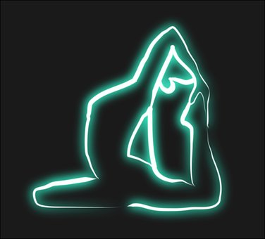 Free Neon Yoga vector and picture