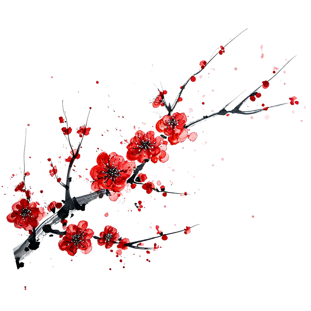Free cherry blossom spring flowers illustration