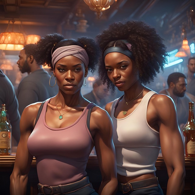 Free ai generated women bodyguards illustration