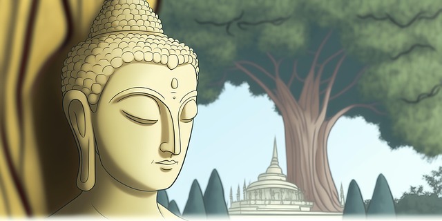 Free buddha statue temple illustration