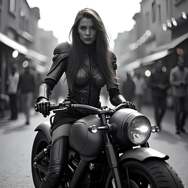 Nackte Frauen Auf Motorrad