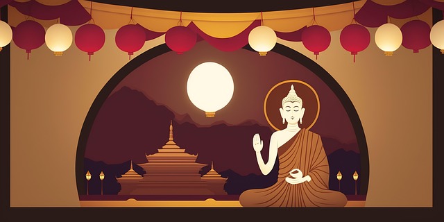 Free ai generated buddha statue illustration