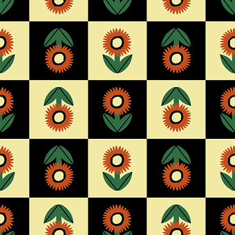 Free Pattern Flowers vector and picture