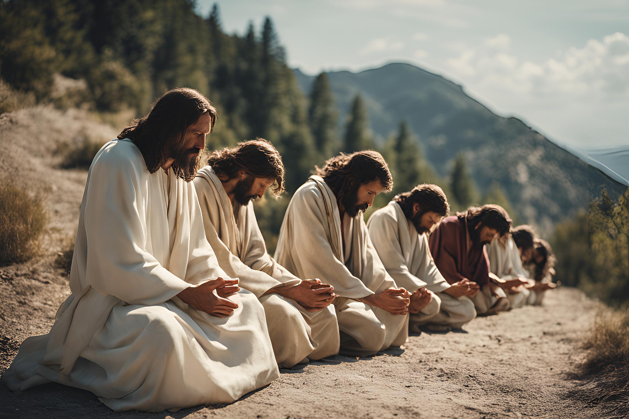 Download Jesus And His Disciples Praying, Prayer With Jesus, Disciples ...