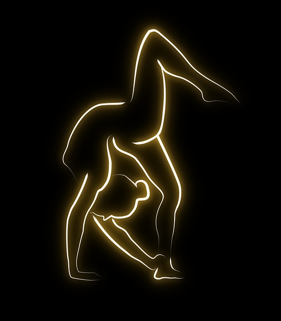 Free Yoga Bound Wheel Pose vector and picture