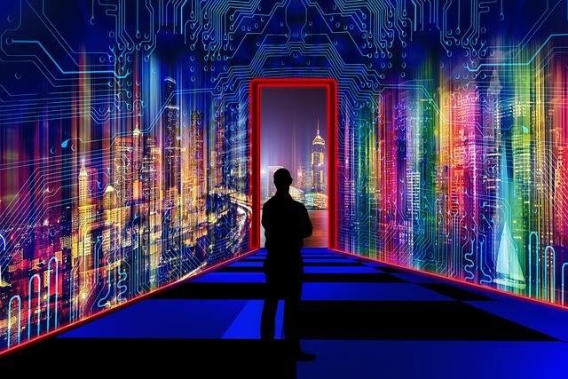 Free virtual reality metaverse expanded reality illustration