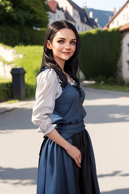 Free ai generated dirndl fashion illustration