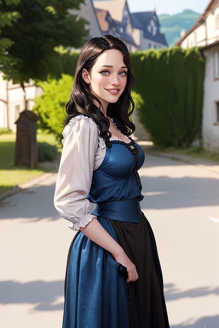 Free ai generated dirndl fashion illustration