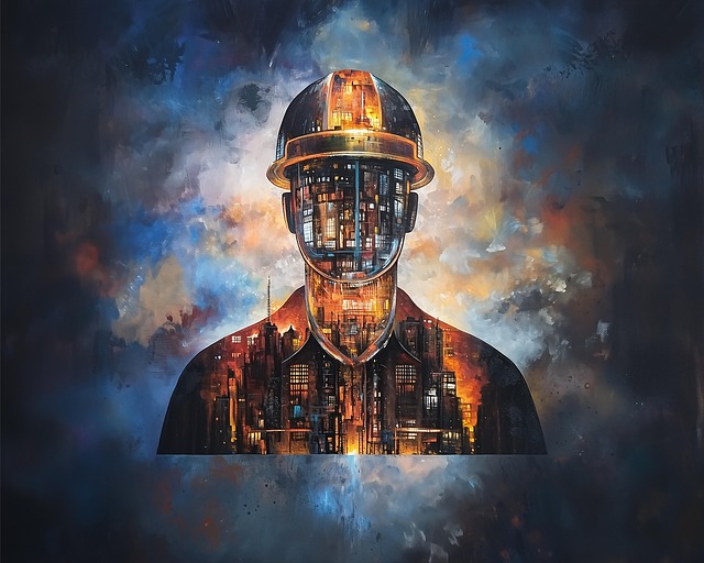 Free industrial worker portrait illustration