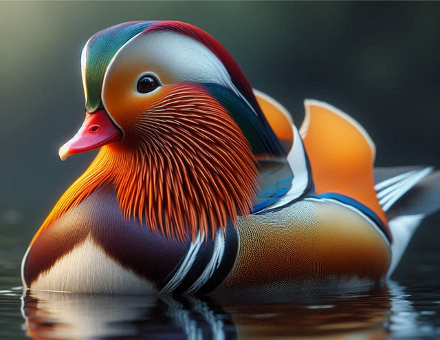 Free ai generated mandarin duck duck illustration