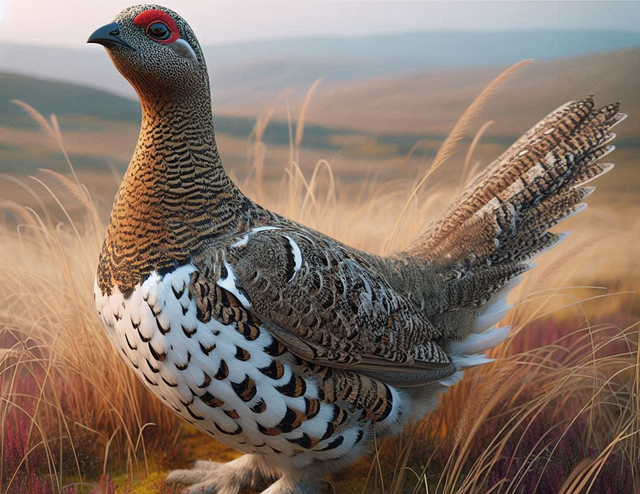 Free ai generated willow grouse bird illustration