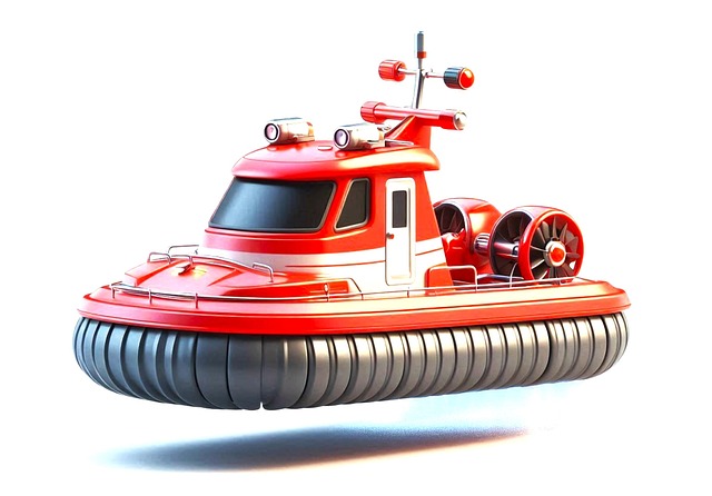 Free ai generated hovercraft boats illustration