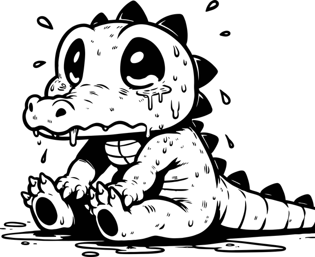 Free ai generated crocodile animal vector