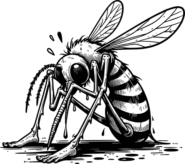Free ai generated lonely mosquito vector