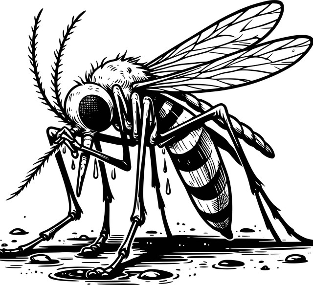 Free ai generated lonely mosquito vector