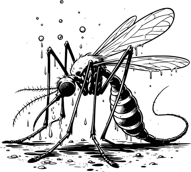 Free ai generated lonely mosquito vector