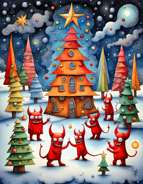 Free ai generated christmas imp illustration