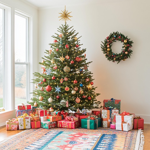 Free christmas decoration gift illustration