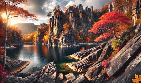 Free Ai Generated Lake illustration and picture