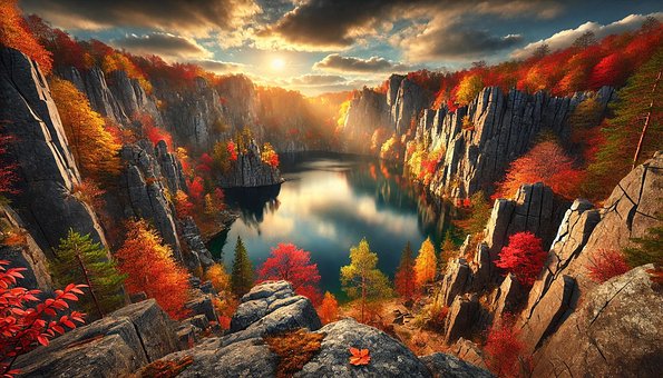 Free Ai Generated Lake illustration and picture