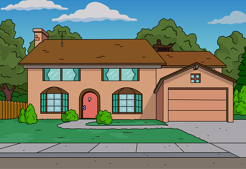 Simpsonovi, Kreslená Pohádka, Dům
