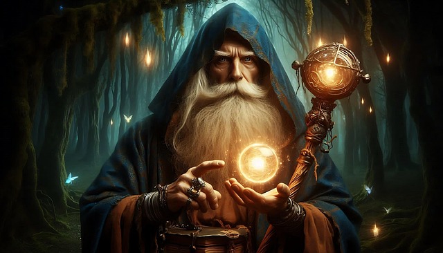 Free ai generated man magician illustration