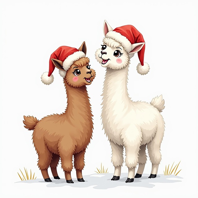 Free ai generated lama alpaca illustration