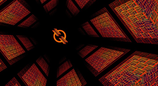 Free quantum computer entanglement lines illustration