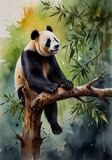 Free Ai Generated Panda illustration and picture