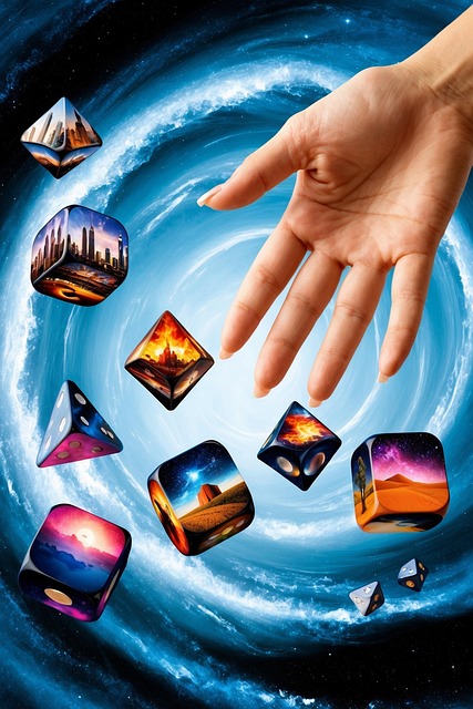 Free dice hand play illustration