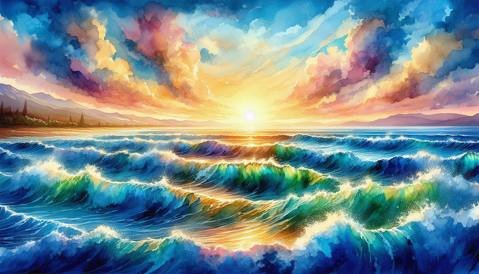 Download Ai Generated, Sea, Waves. Royalty-Free Stock Illustration ...
