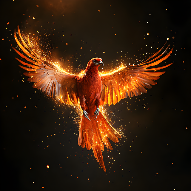 Free ai generated phoenix bird illustration