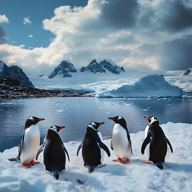 Free ai generated penguins animals illustration