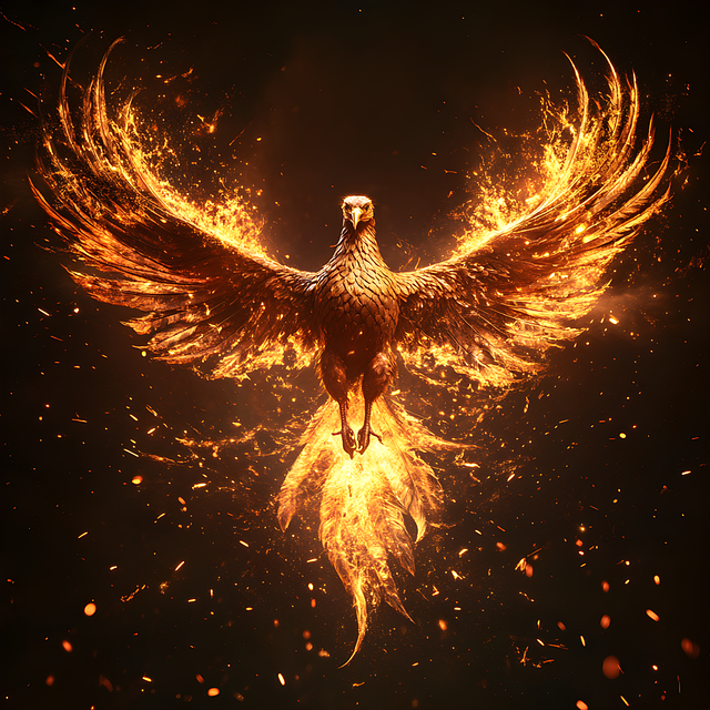 Free ai generated phoenix bird illustration