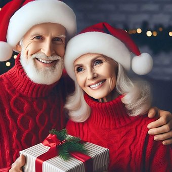 Ai Generiert, Paar, Weihnachten