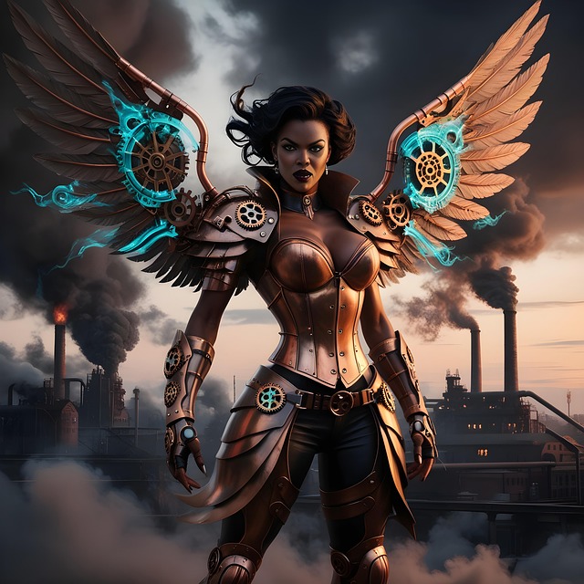 Arte Steampunk, Guerreiro Da Fantasia