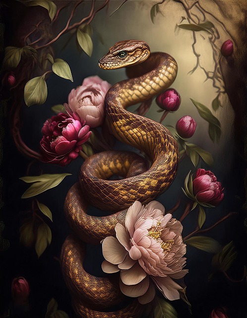 Free ai generated snake reptile illustration