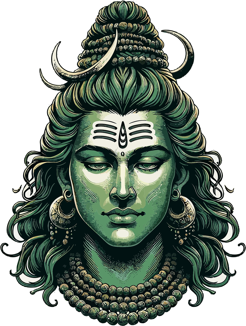 Download Ai Generated, Shiva, Green. Royalty-Free Vector Graphic - Pixabay