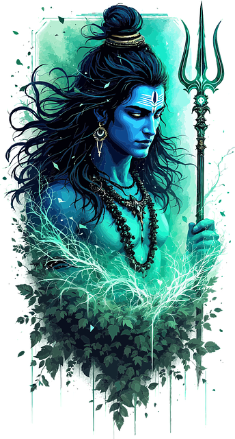 Free ai generated shiva green illustration