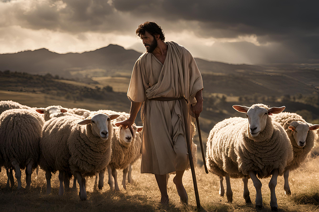 Free nature shepherd leadership illustration