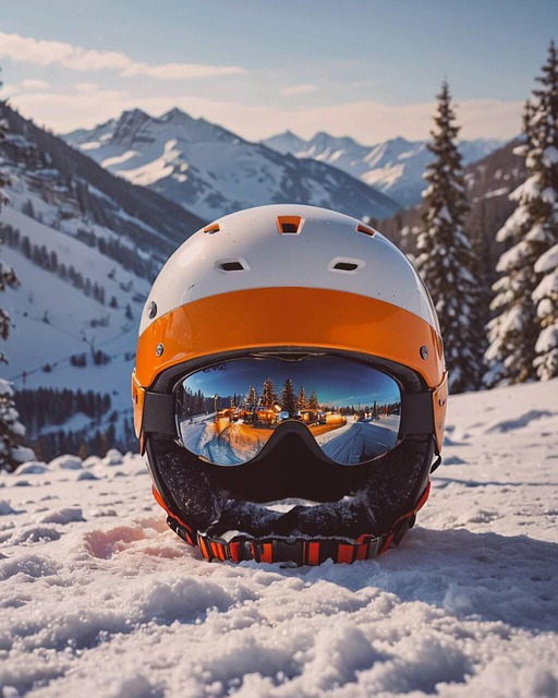 Free ai generated ski helmet christmas illustration
