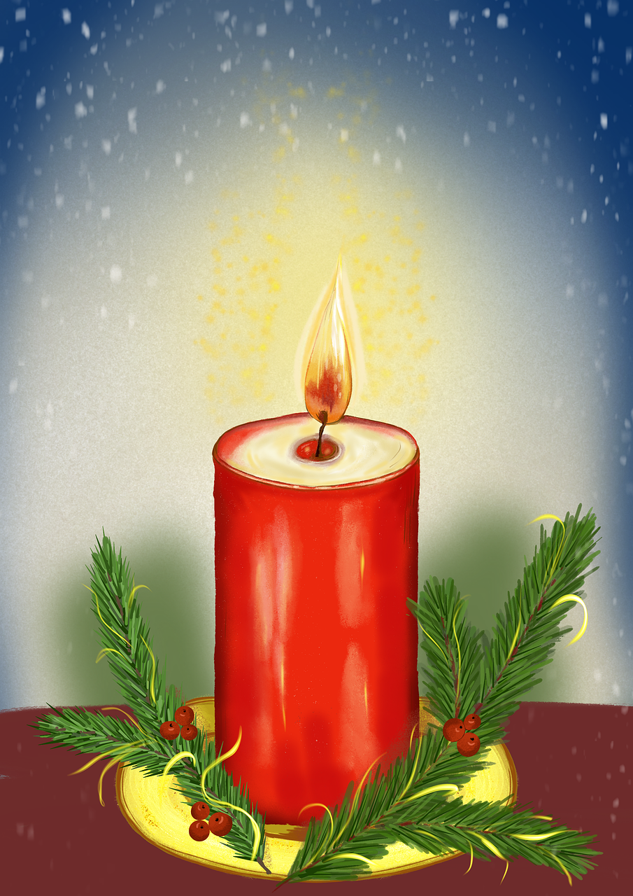 Download free HD stock image of Candle Advent Free candle advent christmas illustration