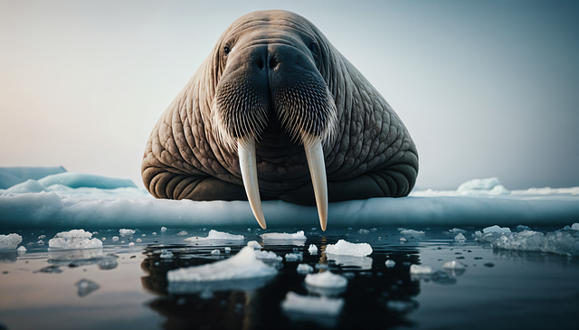 Download free HD stock image of Ai Generated Walrus Free ai generated walrus arctic illustration