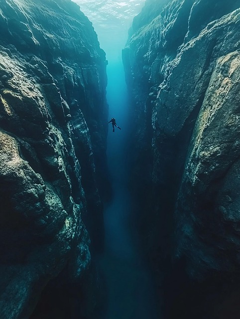 Free ai generated river underwater illustration