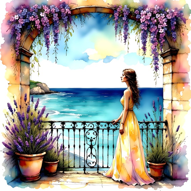 Download free HD stock image of Ai Generated Sea Free ai generated sea coast illustration