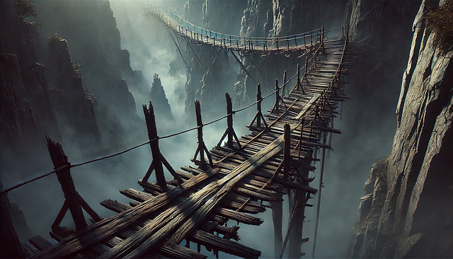 Free Ai Generated Suspension Bridge illustration and picture